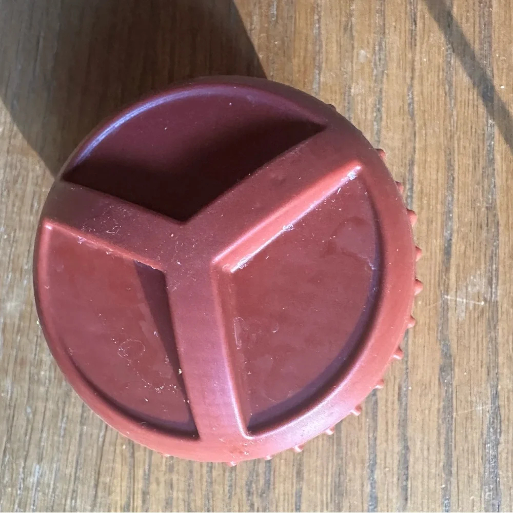 Rubber dog treat ball slow feeder keeps your dog busy